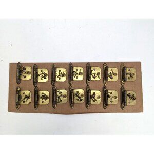 Vintage Amerock 7128 USA Cabinet Door Hinges with Original Screws Lot of 14